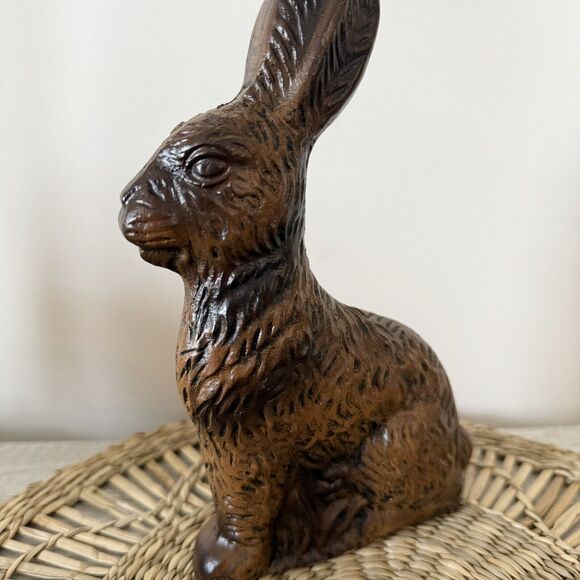 Resin Chocolate Easter Bunny Figurine Easter Home Decor - Picture 5 of 5
